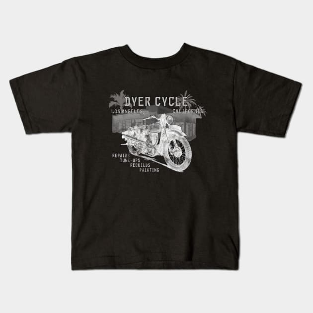 Dyer Cycle Classic Repair - in white Kids T-Shirt by MotoGirl